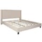 Flash Furniture King Size Beige Fabric Platform Bed & Mattress HG-BM10-36-GG - alternate 3